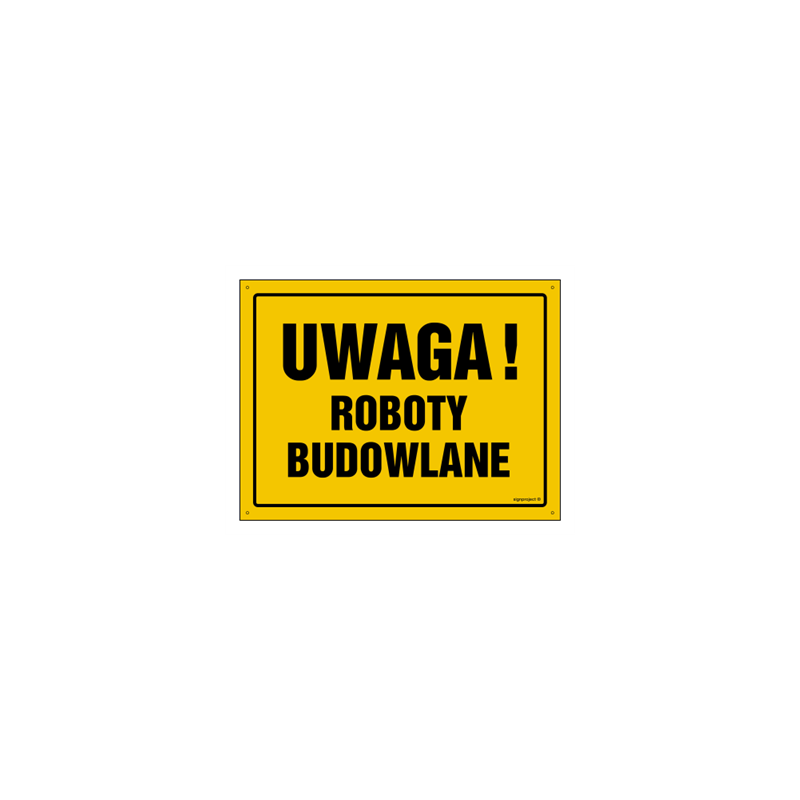 ZNAK UWAGA - RÓŻNE WARIANTY