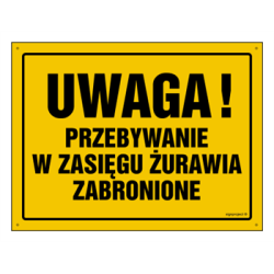 ZNAK UWAGA - RÓŻNE WARIANTY