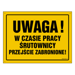 ZNAK UWAGA - RÓŻNE WARIANTY