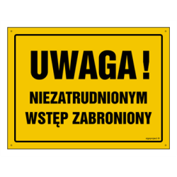 ZNAK UWAGA - RÓŻNE WARIANTY