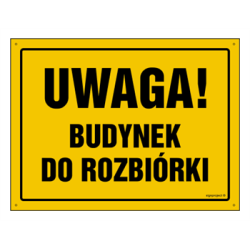 ZNAK UWAGA - RÓŻNE WARIANTY