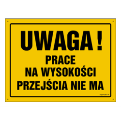 ZNAK UWAGA - RÓŻNE WARIANTY