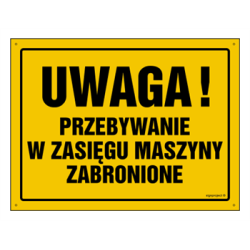 ZNAK UWAGA - RÓŻNE WARIANTY