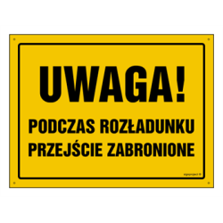 ZNAK UWAGA - RÓŻNE WARIANTY