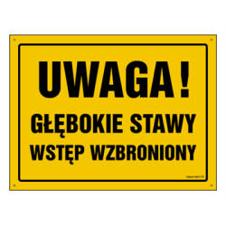 ZNAK UWAGA - RÓŻNE WARIANTY