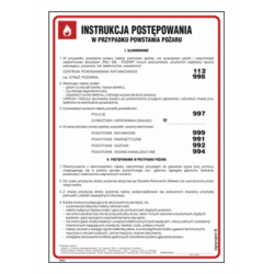 INSTRUKCJA POSTĘPOWANIA W PRZYPADKU POWSTANIA POŻARU