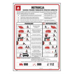 INSTRUKCJA GASZENIA POŻARÓW PODRĘCZNYM SPRZĘTEM GAŚNICZYM