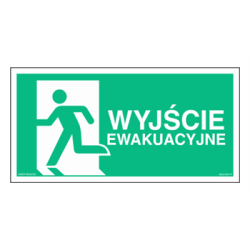 ZNAK: WYJŚCIE EWAKUACYJNE W...