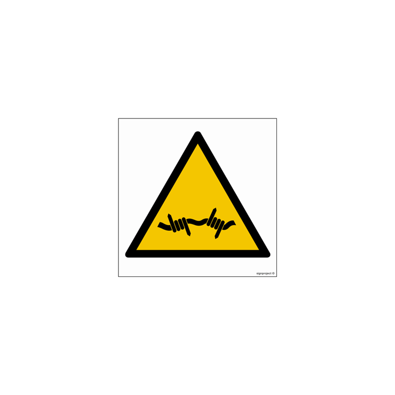 OSTRZEŻENIE PRZED DRUTEM KOLCZASTYM